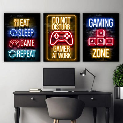 Neon Gamingplakat - Gamingzone