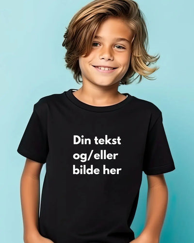 Lag personlig t-skjorte til barn – med eget bilde, navn eller design!