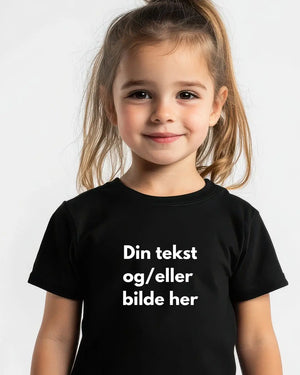 Lag personlig t-skjorte til barn – med eget bilde, navn eller design!
