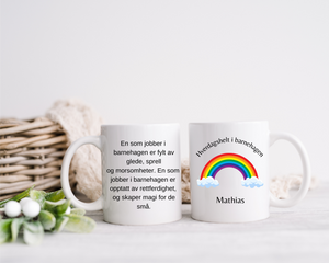 Krus til en barnehageansatt - med eget navn