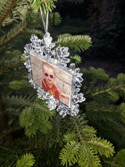 Snøkrystall med bilde