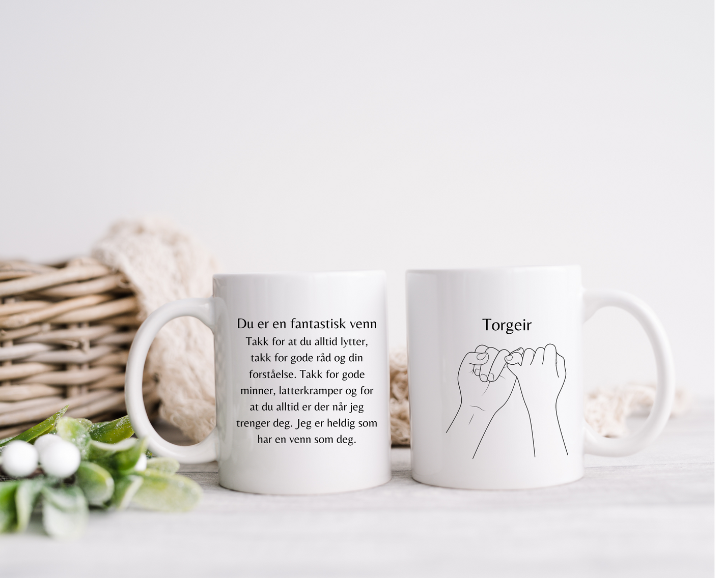 Krus til en god venn - med egne navn