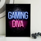 Neon Gaming poster - Gaming Diva
