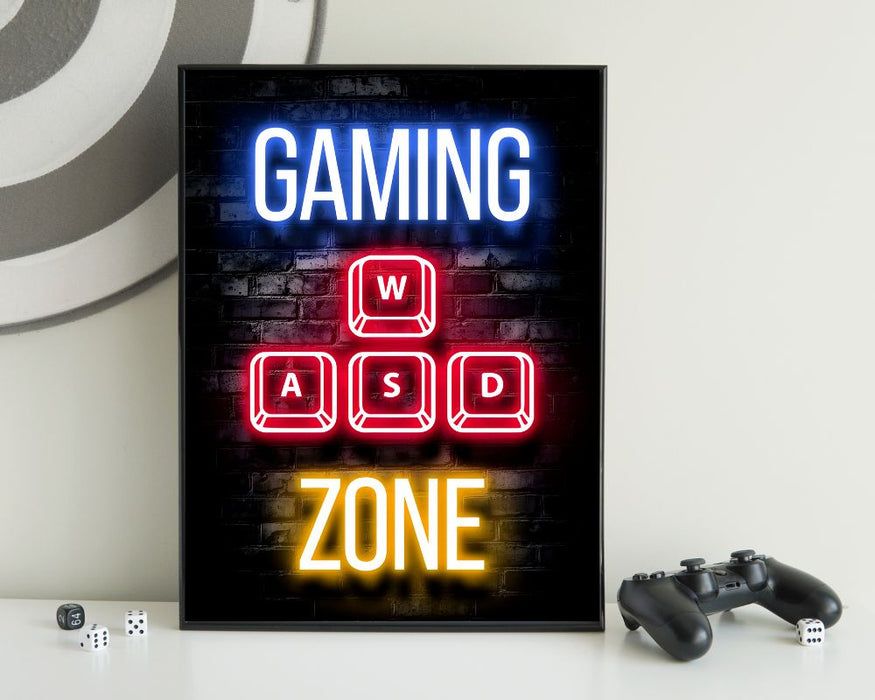 Neon Gamingplakat - Gamingzone