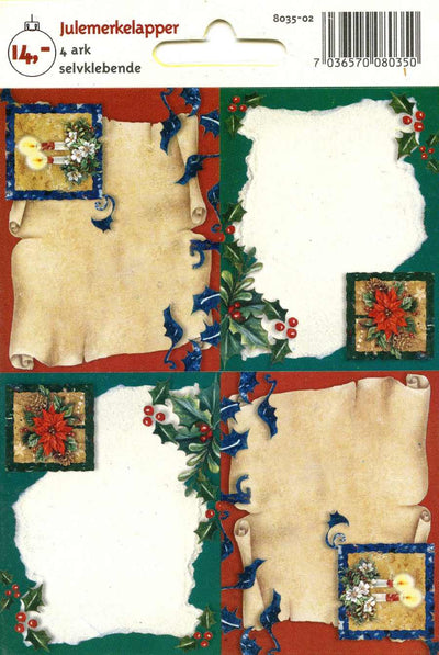 JULEMERKELAPPER 11, SELVKLEBENDE