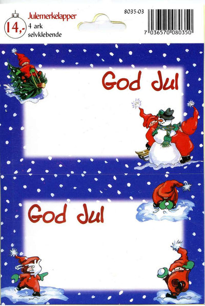 JULEMERKELAPPER 14, SELVKLEBENDE