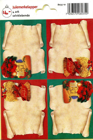 JULEMERKELAPPER 12, SELVKLEBENDE
