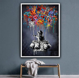 Banksy Balloon Child