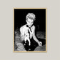 Billy Idol-plakat i svart-hvitt – retro punkrock og 80-tallsstil