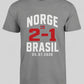 Norge slo Brasil 2–1 – Historisk supporter-T-skjorte