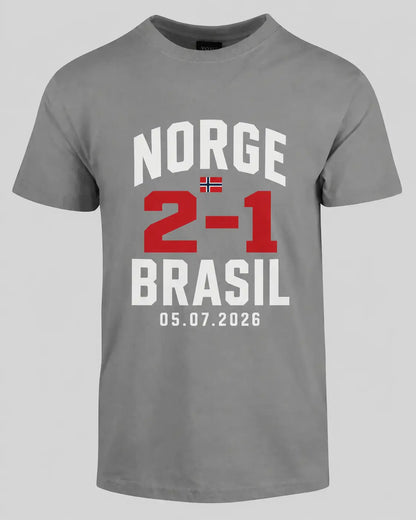 Norge slo Brasil 2–1 – Historisk supporter-T-skjorte