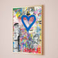 Mr Brainwash - Banksy - Smile Blue Heart