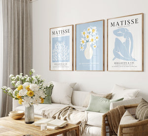 Matisse - Light Blue Flowers & Plants