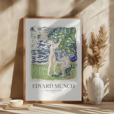 Girls Picking Apples