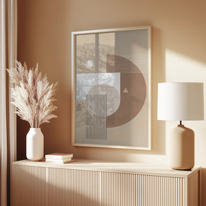 Neutral Semicircles Poster No.1