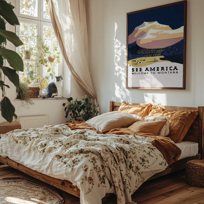 See America. Welcome To Montana (1936) Travel Poster By Richard Halls