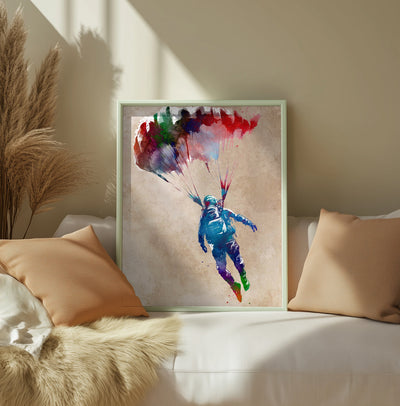Paratrooper sport art