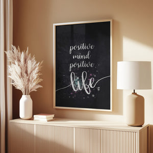 Tekstkunst POSITIVT SIND POSITIVT LIV