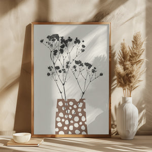 Gypsophila In a Brown Vase