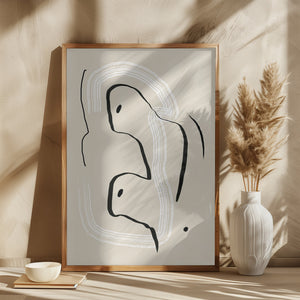 Reclining nude line art