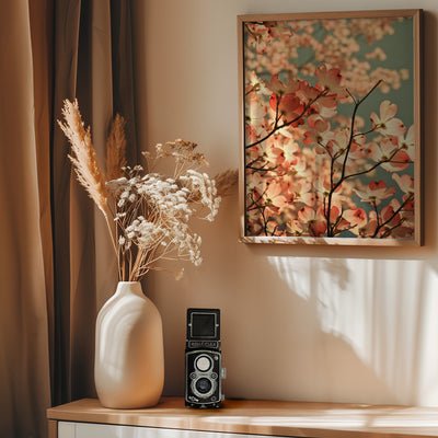 spring arrived with pink flowers