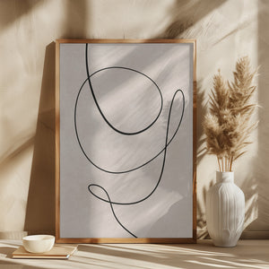 Minimal stregtegning abstrakt tegning 01