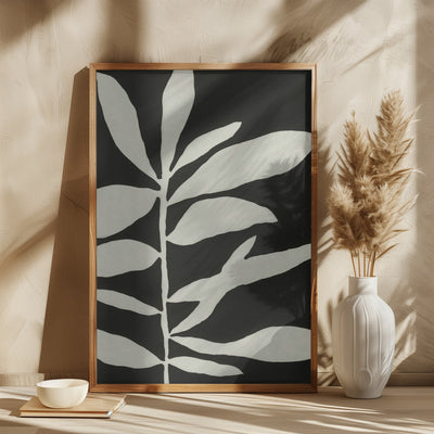 Linocut Branch #3 / White &amp; Black