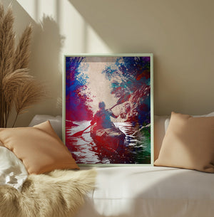 Kayaking sport art