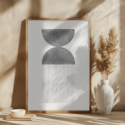 Retro Geometric Line Art