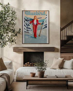 The Bluebird Daily Pinup Ski Art