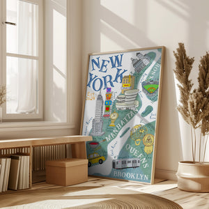 Illustrated map of New York 2