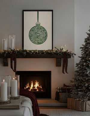 Olivengrøn julekugle