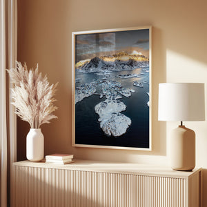 Snow covered islands