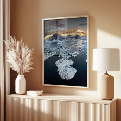 Snow covered islands