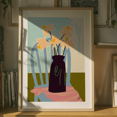 Minimalist Still Life With Flowers