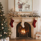 Santa Claus with Reindeer in Winter Wonderland