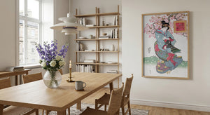 Japanese Woman (1828) Vintage Woodblock Print