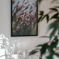 Drømmende scene med rosa blomster