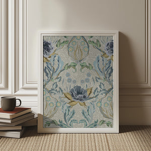 Floral Heritage Morris hazy blue tinted pattern