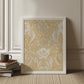 Floral Heritage Morris monochrome stripes yellow pattern