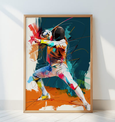 Fencing sport art