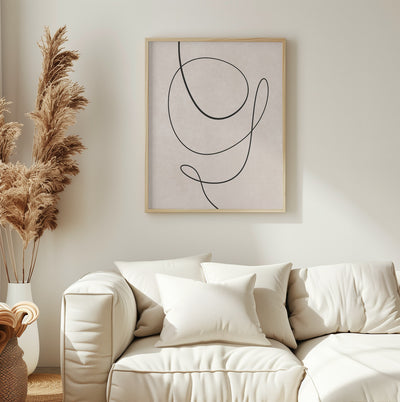 Minimal line art abstract drawing 01