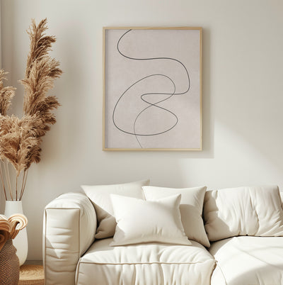 Minimal line art abstract drawing 02