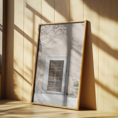 Brown door in Maratea, Italy