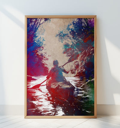 Kayaking sport art