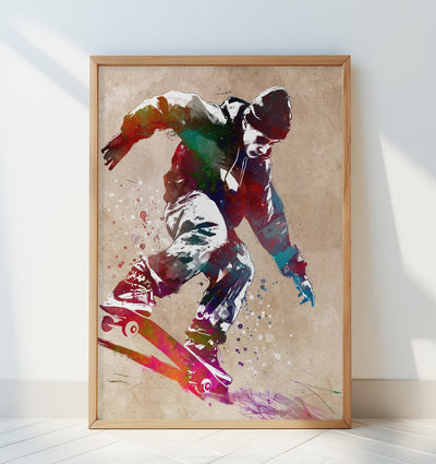 Skateboard sport art