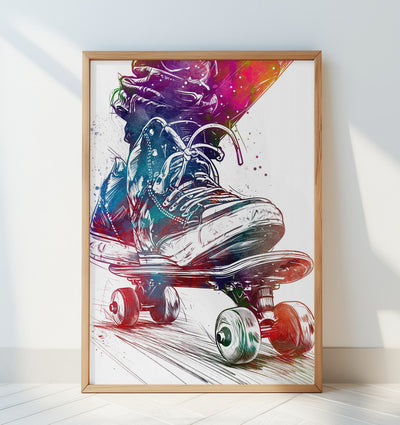 Skateboard sport art
