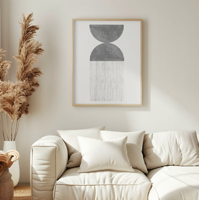 Retro Geometric Line Art