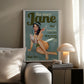 Mary Jane Retro Vintage Pinup Cannabis Art