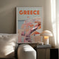 Santorini Greece Vintage Travel Poster